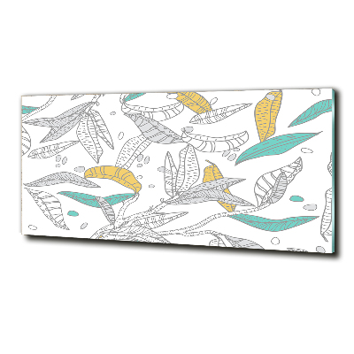 Quadro in verde Foglie colorate