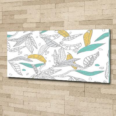 Quadro in verde Foglie colorate