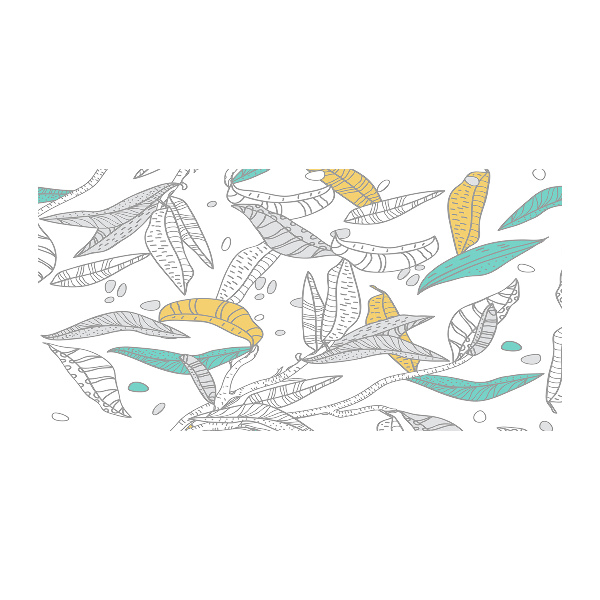 Quadro in verde Foglie colorate