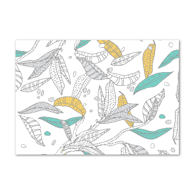 Quadro in verde Foglie colorate