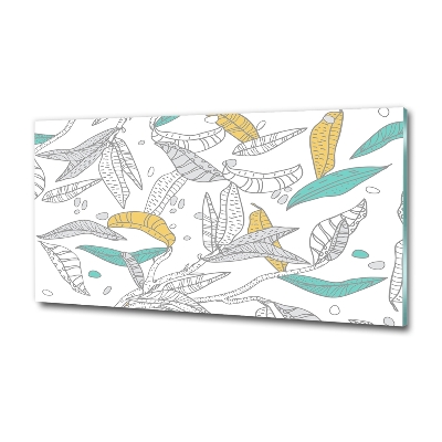 Quadro in verde Foglie colorate