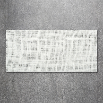 Quadro in verde Tela di lino bianca