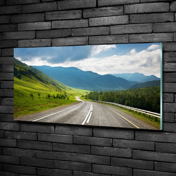 Quadro vetro Strada di montagna