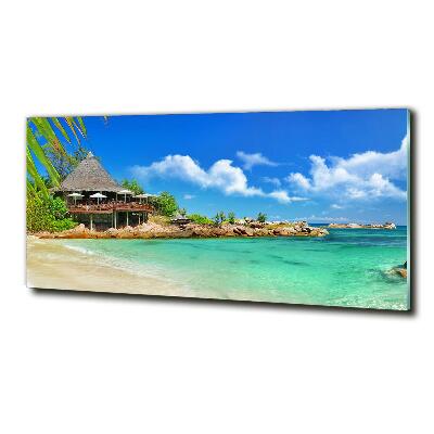 Quadro su vetro Spiaggia delle Seychelles