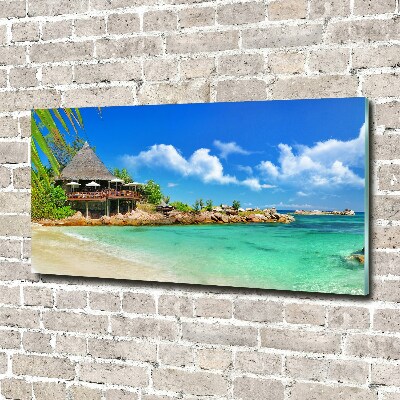 Quadro su vetro Spiaggia delle Seychelles