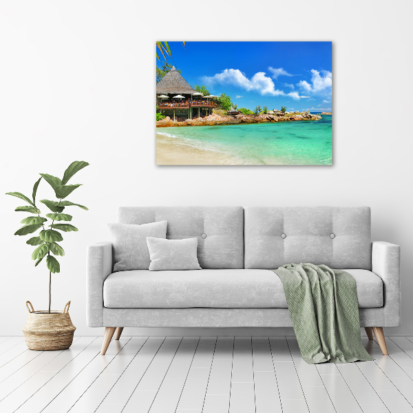 Quadro su vetro Spiaggia delle Seychelles