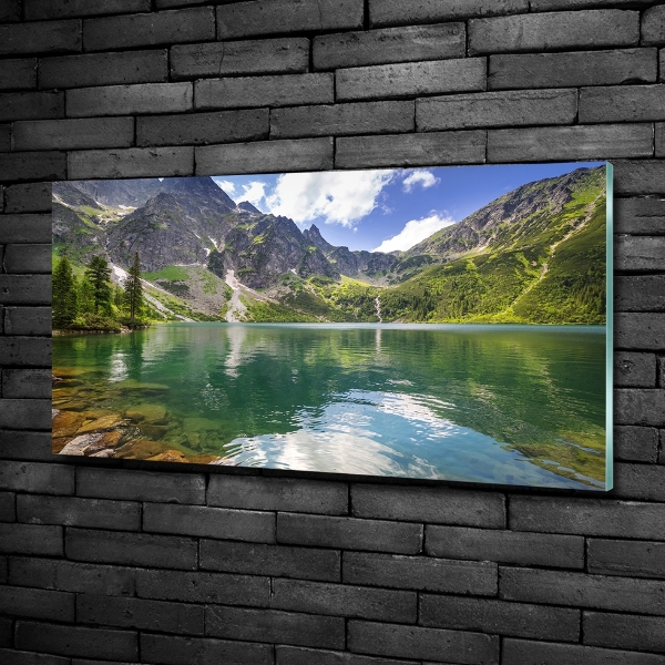 Quadro vetro L'occhio del mare dei Monti Tatra