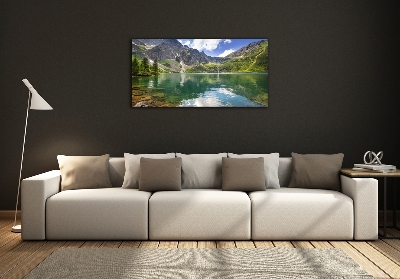 Quadro vetro L'occhio del mare dei Monti Tatra
