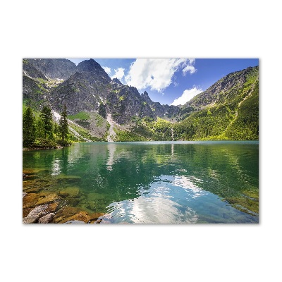 Quadro vetro L'occhio del mare dei Monti Tatra