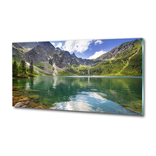 Quadro vetro L'occhio del mare dei Monti Tatra