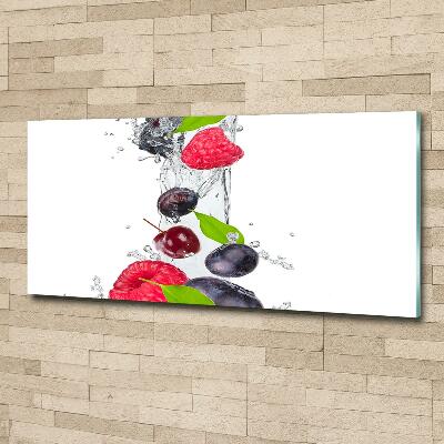 Quadro su vetro Frutta e acqua