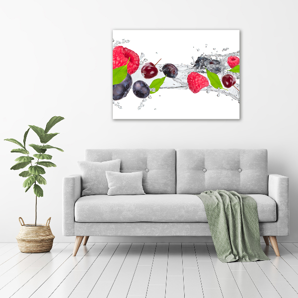 Quadro su vetro Frutta e acqua