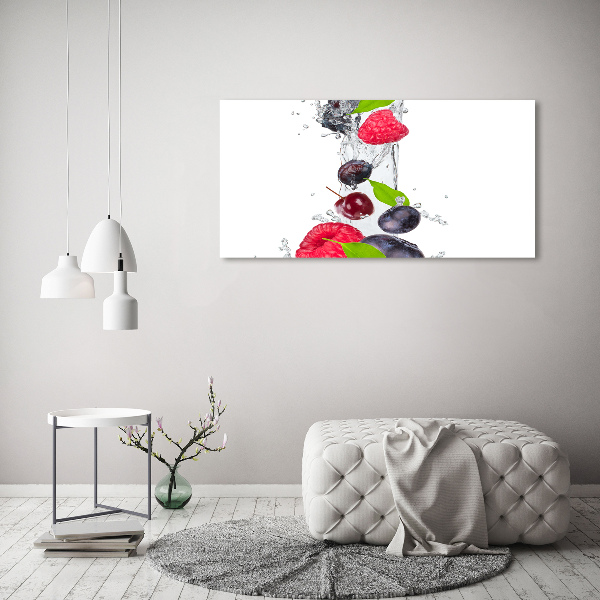 Quadro su vetro Frutta e acqua