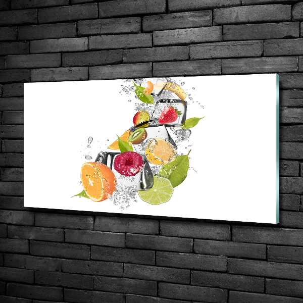 Quadro vetro Frutta con ghiaccio