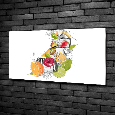 Quadro vetro Frutta con ghiaccio