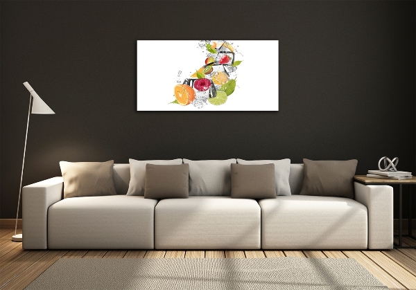 Quadro vetro Frutta con ghiaccio