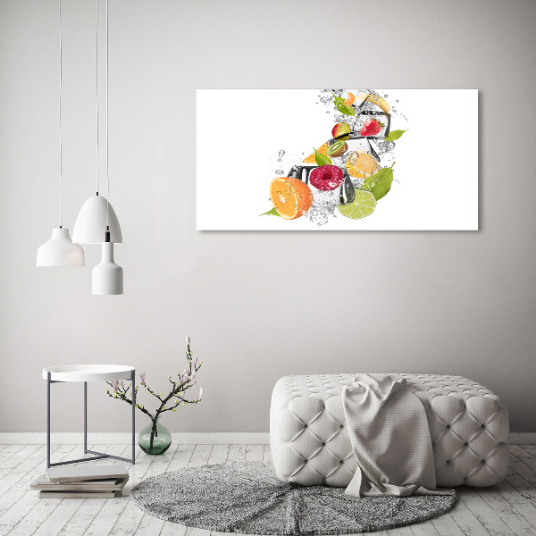 Quadro vetro Frutta con ghiaccio