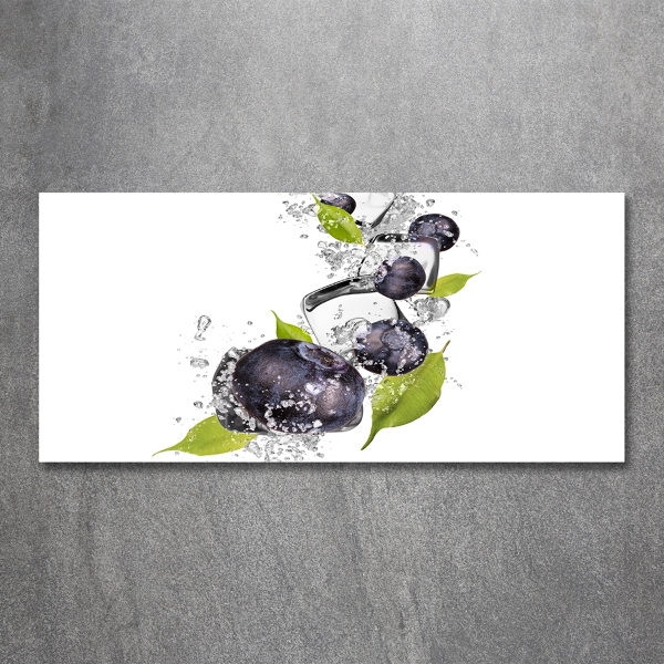 Quadro in vetro Frutti di bosco con ghiaccio
