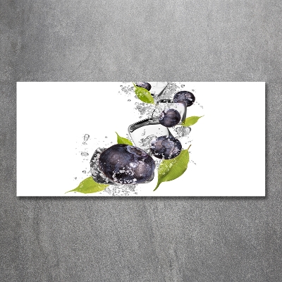 Quadro in vetro Frutti di bosco con ghiaccio