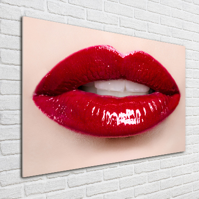 Quadro su vetro Labbra rosse