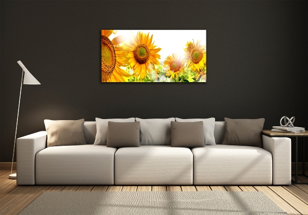 Quadro su vetro Girasoli