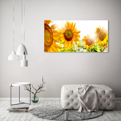 Quadro su vetro Girasoli