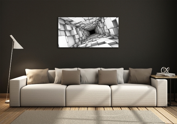 Quadro in verde Tunnel di cubi