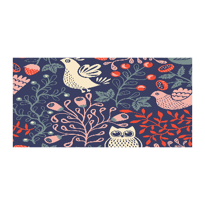 Quadro in vetro Piante di gufo gallina