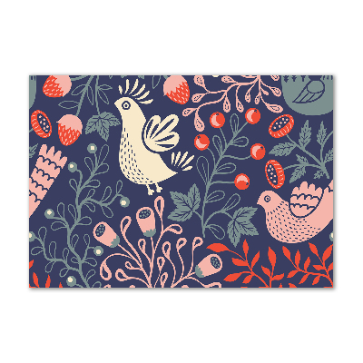 Quadro in vetro Piante di gufo gallina