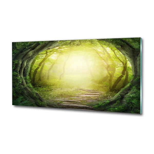 Quadro vetro Tunnel tra gli alberi