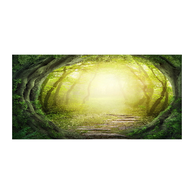 Quadro vetro Tunnel tra gli alberi