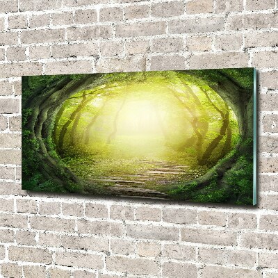Quadro vetro Tunnel tra gli alberi