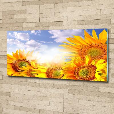 Quadro in vetro Girasoli
