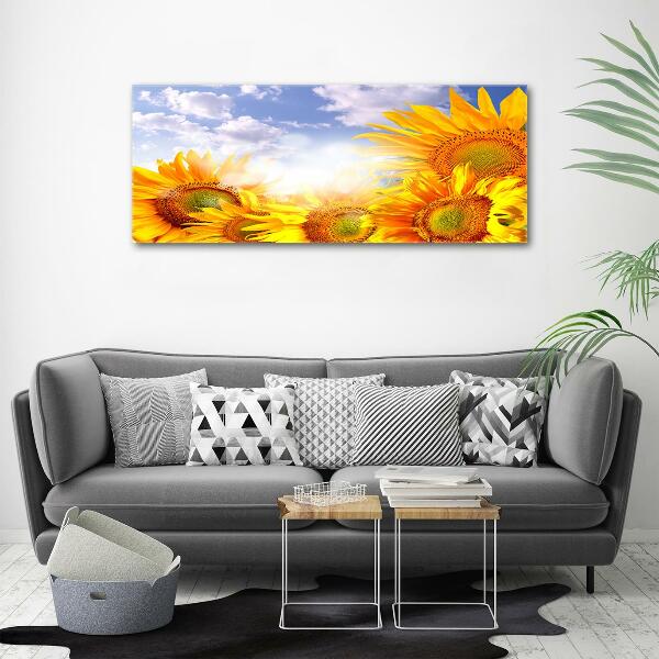 Quadro in vetro Girasoli