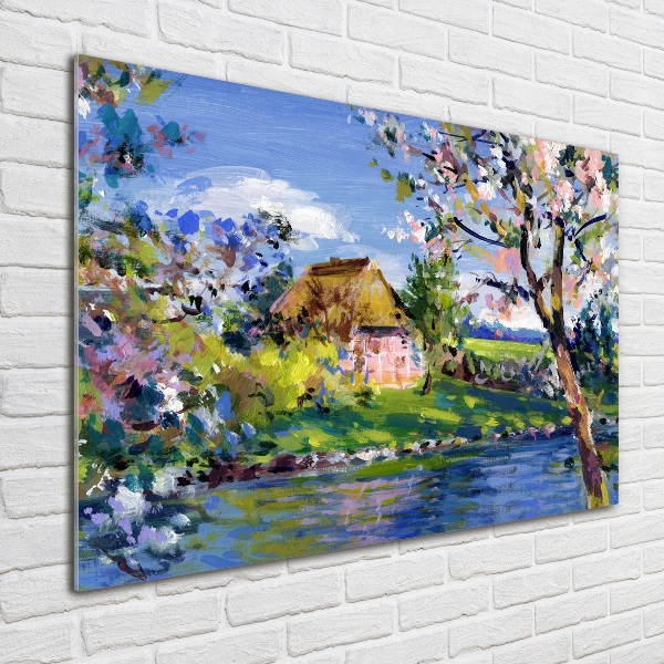 Quadro vetro Paesaggio primaverile