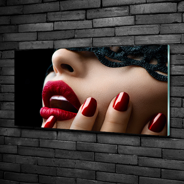 Quadro vetro Maschera di pizzo