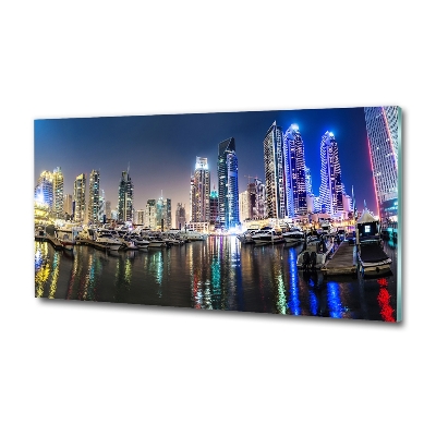 Quadro in vetro Dubai di notte