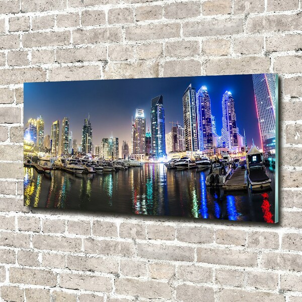 Quadro in vetro Dubai di notte