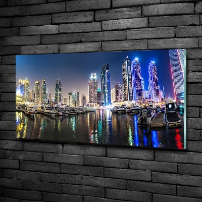 Quadro in vetro Dubai di notte
