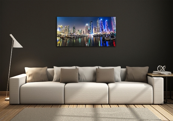 Quadro in vetro Dubai di notte