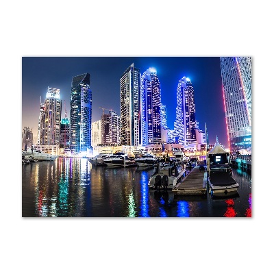 Quadro in vetro Dubai di notte