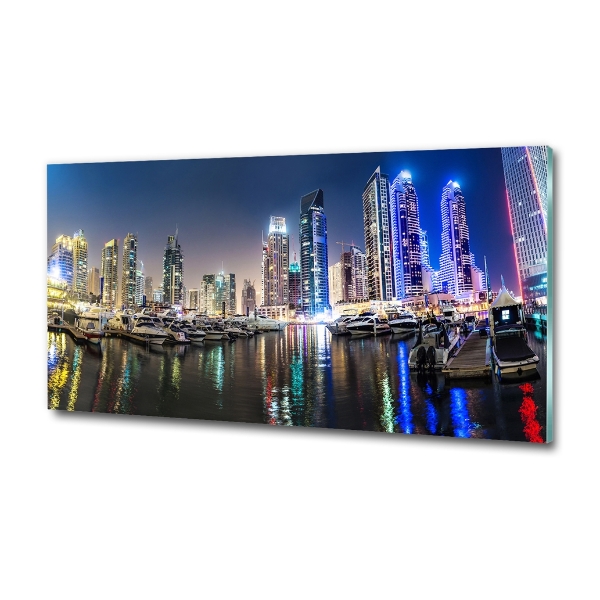 Quadro in vetro Dubai di notte