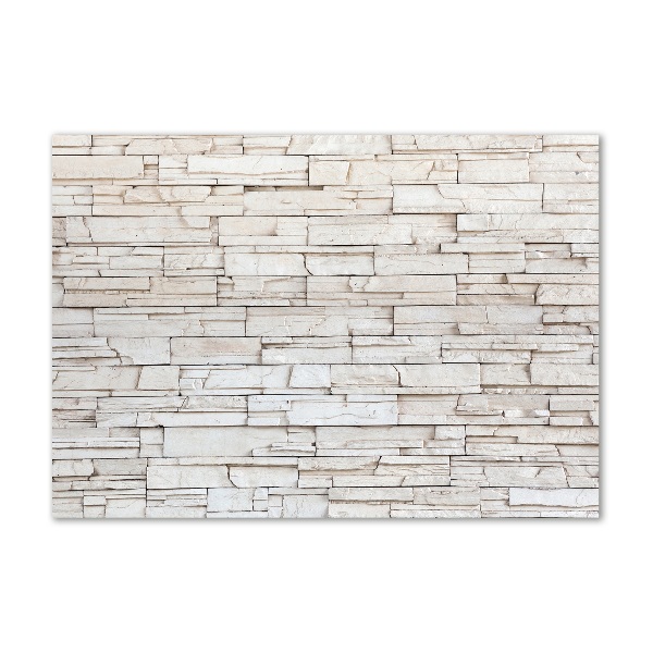 Quadro vetro Muro di pietra bianca