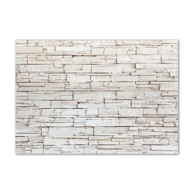 Quadro vetro Muro di pietra bianca