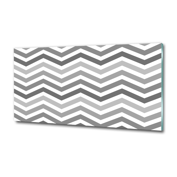 Quadro in verde Zigzag grigi