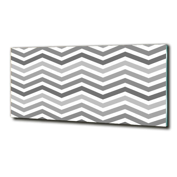 Quadro in verde Zigzag grigi