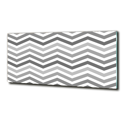 Quadro in verde Zigzag grigi