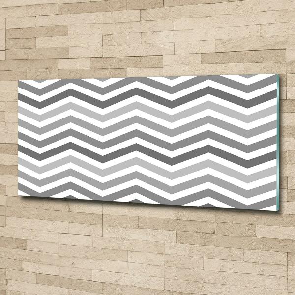 Quadro in verde Zigzag grigi