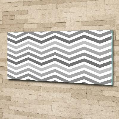 Quadro in verde Zigzag grigi