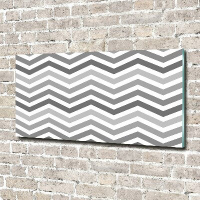 Quadro in verde Zigzag grigi